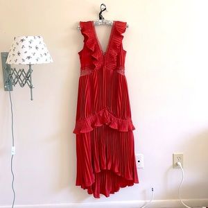 Self-portrait ruffled midi dress